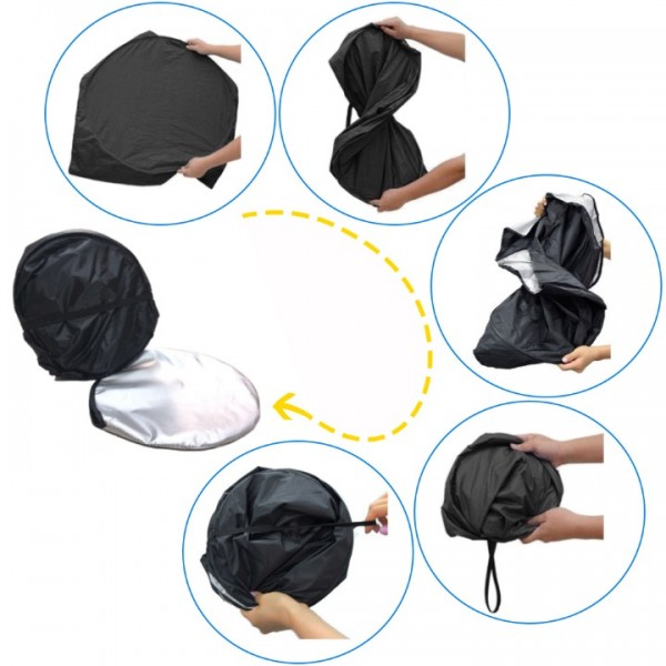 YIDEEAUTO Windshield Sun Shade Car Window Shade UV Reflector Keeps Vehicle Cool Folding Sun Visor Heat and Sun Reflector (Ultra-Large 70 x 35 inches)