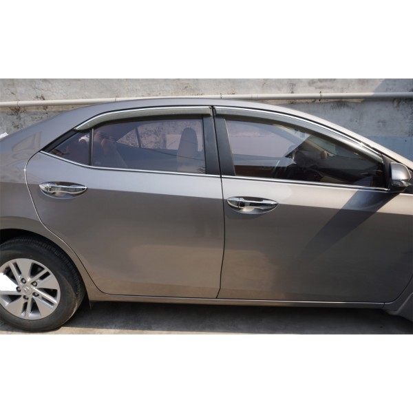 YIDEEAUTO Chrome 4 Door Handle Cover for 2014 2015 Toyota Corolla without Passenger Keyhole