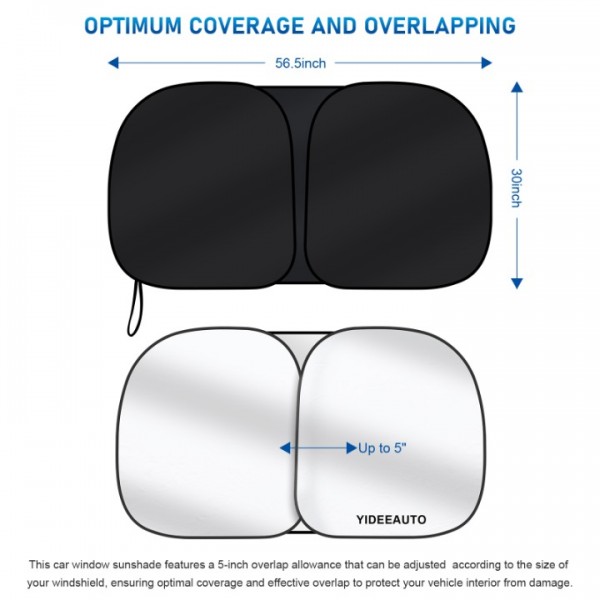 YIDEEAUTO Windshield Sun Shade for Toyota RAV4 2019 2020 2021 2022 2023 2024, Foldable RAV 4 SUV Sunshade Front Car Window Sun Visor Protector